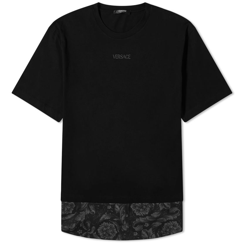 Тениска Versace Men's Baroque Panel Tee Black Черно | 1013945-1A09484-1B000