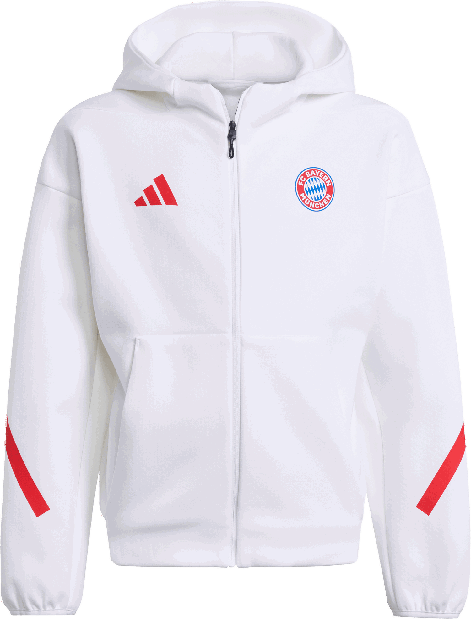 Суитчър adidas Originals FC Bayern Munich Z.N.E. Anthem Full-Zip Hoodie Бяло | jm9437, 0