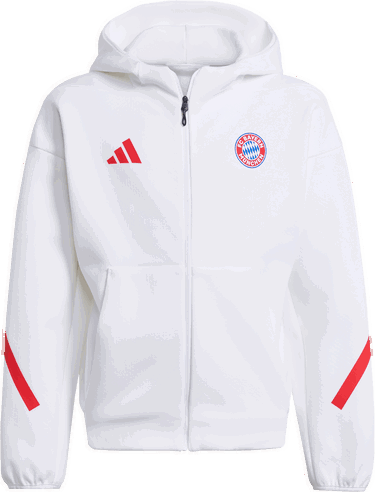 Суитчър adidas Originals FC Bayern Munich Z.N.E. Anthem Full-Zip Hoodie Бяло | jm9437, 0