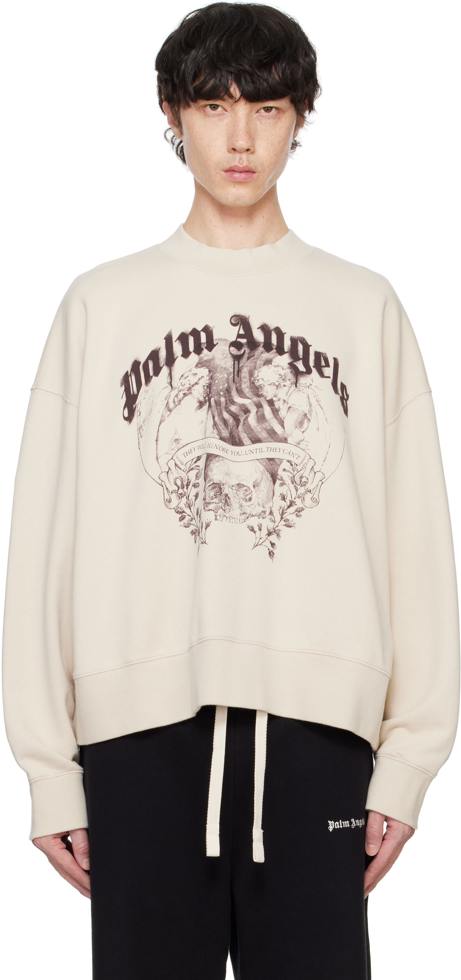 Суитчър Palm Angels Statement Бежово | PMBA026F24FLE0016129, 0