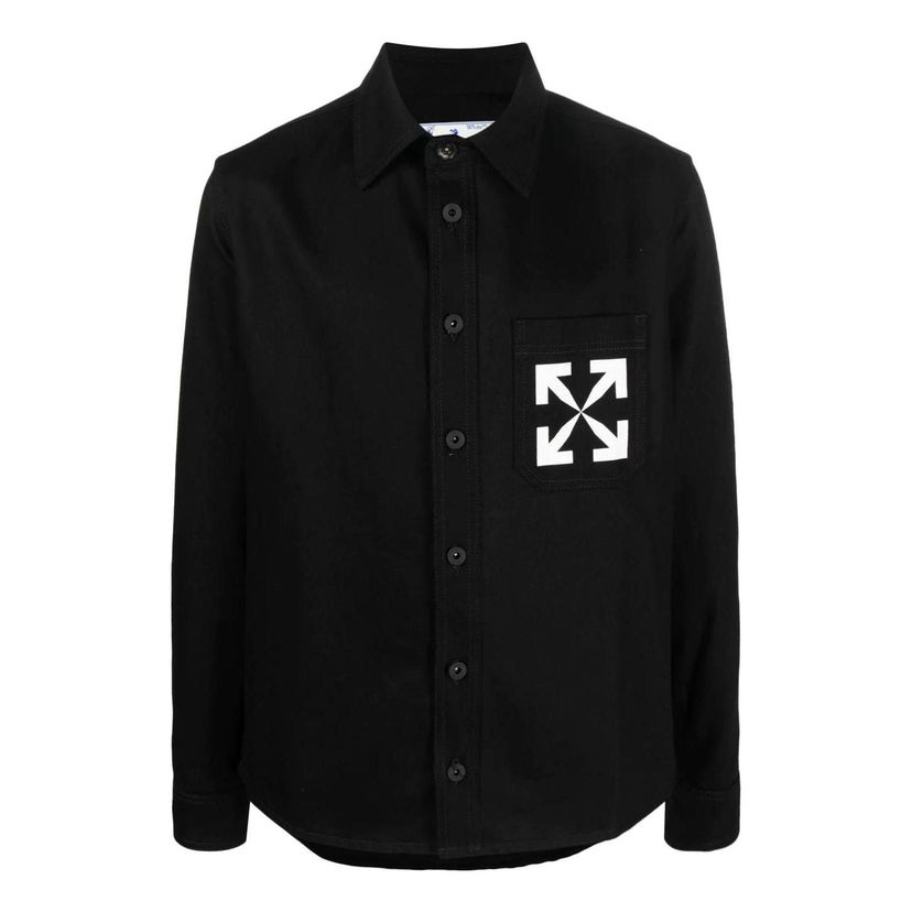 Риза Off-White Off-White Arrow Logo Denim Shirt Черно | OMYD027C99DEN0021001