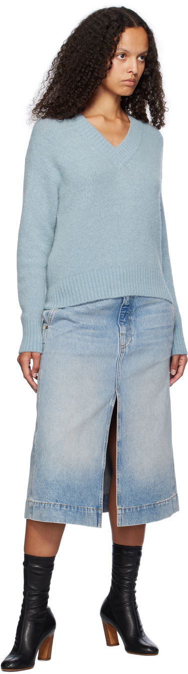 Пуловер Max Mara Weekend Max Mara Visita V-Neck Sweater Синьо | 2425366102600 MM12053, 3