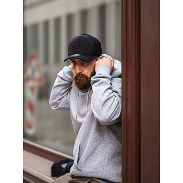 Шапка с козирка Mitchell & Ness Pinscript Logo Classic Red Branded Black Черно | HHSSINTL101-MNNYYPPPBLCK, 4