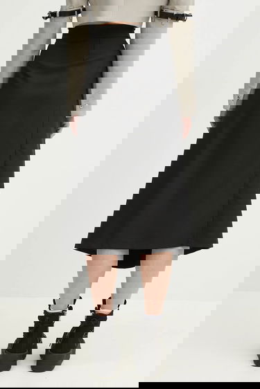 Пола KENZO Kenzo Midi A-Line Draped Skirt Черно | FF52JU3149RA.99, 2