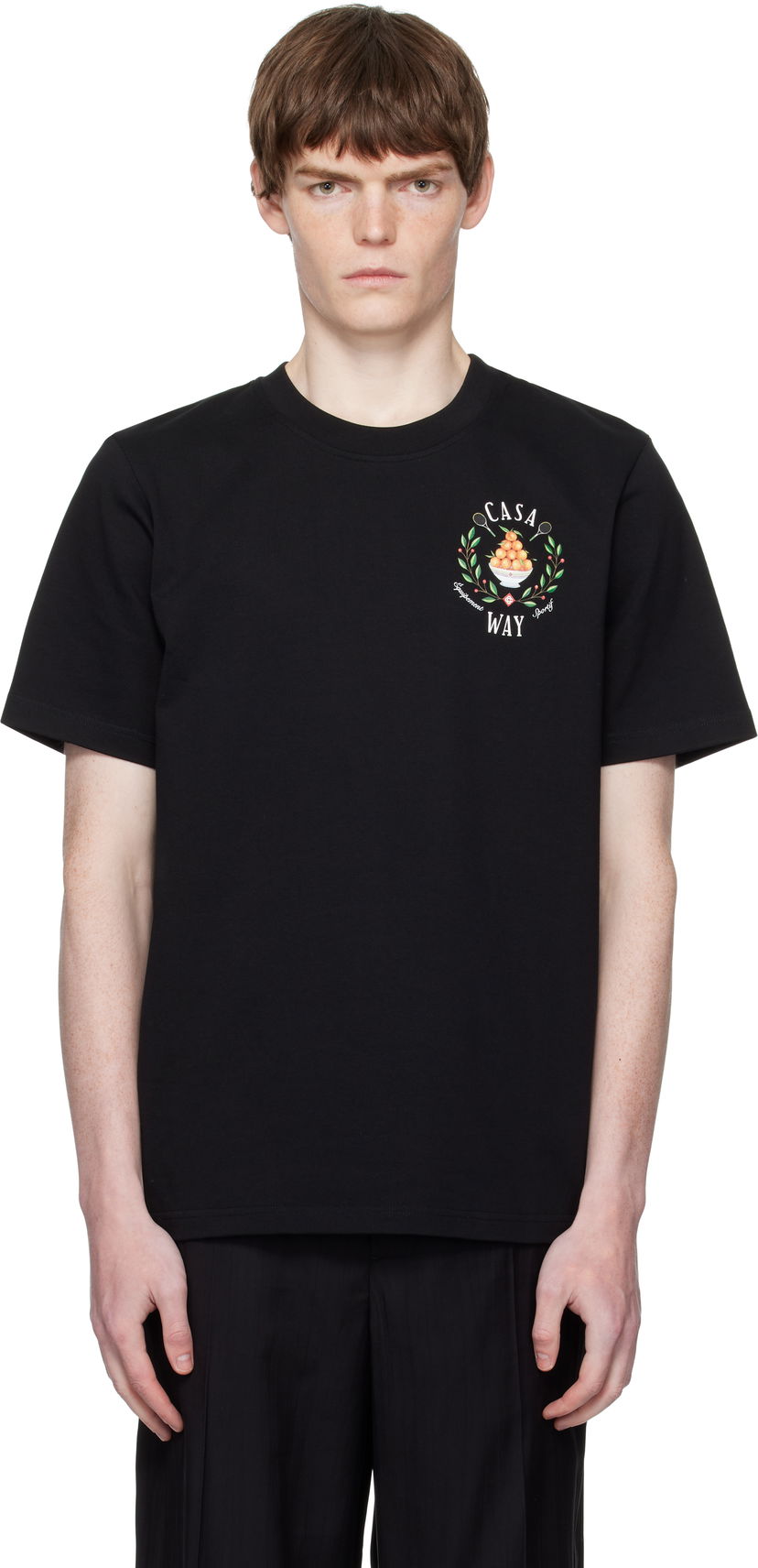 Тениска Casablanca Casablanca 'Casa Way' Graphic Short-Sleeve T-Shirt Черно | MPF25-JTS-001-27-EX-FLANNELS