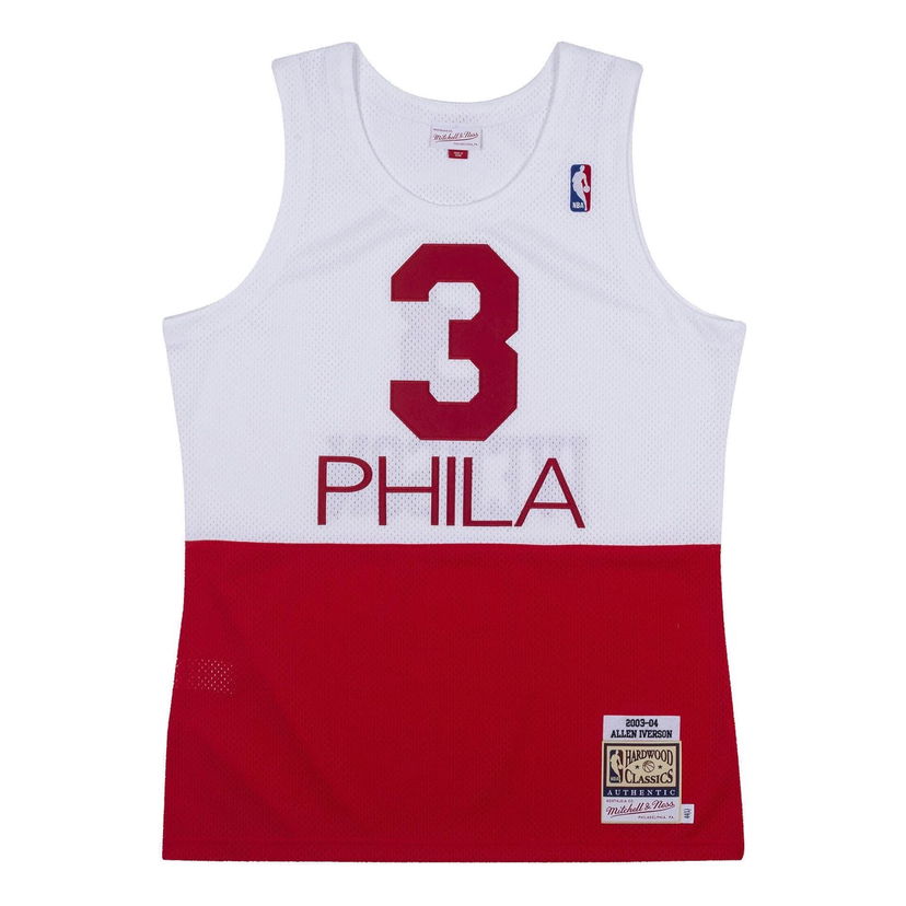 Фланелка Mitchell & Ness NBA Philadelphia 76ers 2003-04 Allen Iverson  Jersey Бяло | AJY4AC19093-P76WHIT03AIV