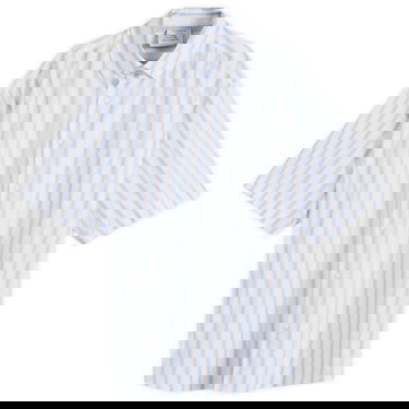 Риза VETEMENTS VETEMENTS Pinstripe Short Sleeve Shirt, Size Large Синьо | UA66SH420L, 1