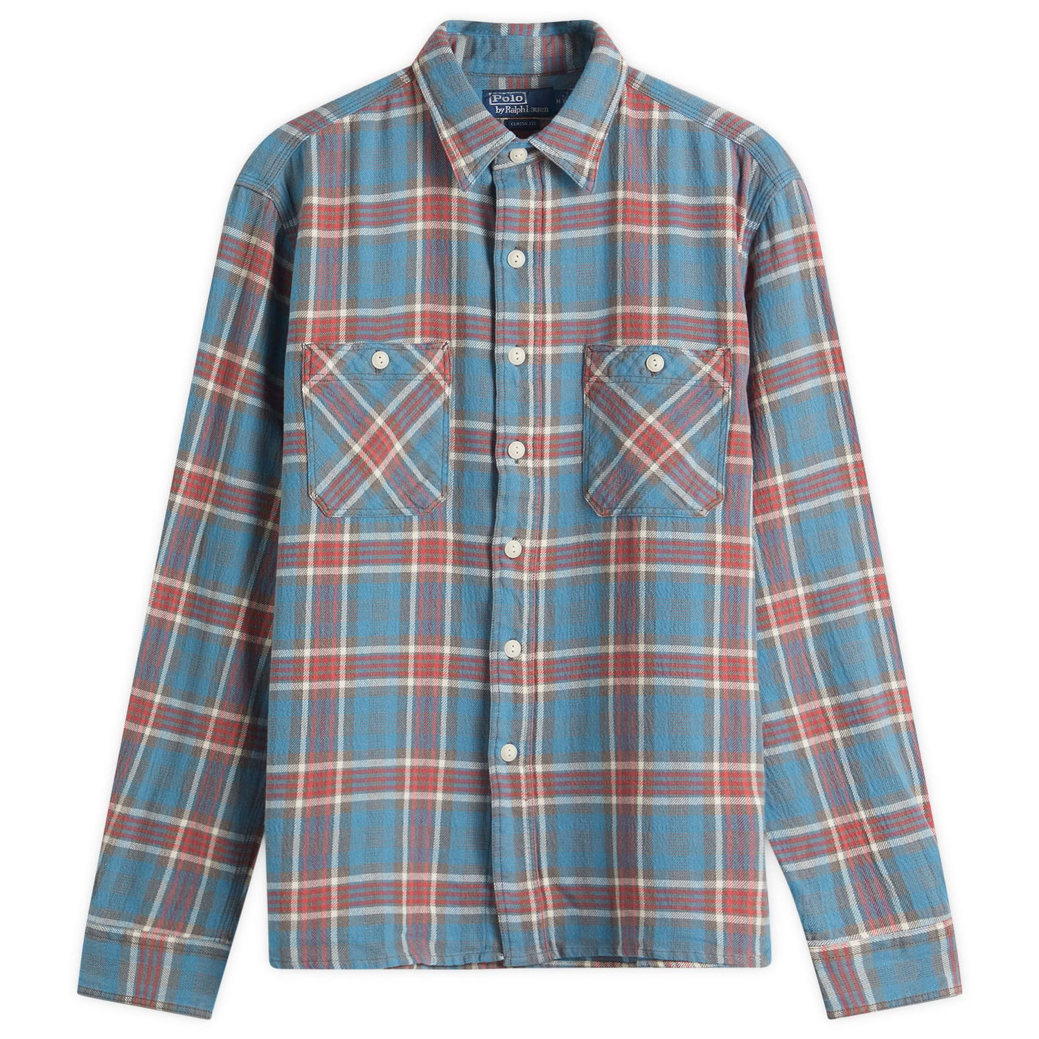 Риза Polo by Ralph Lauren Polo Ralph Lauren Outdoor Flannel Shirt, Size Large Синьо | 710966125001, 1