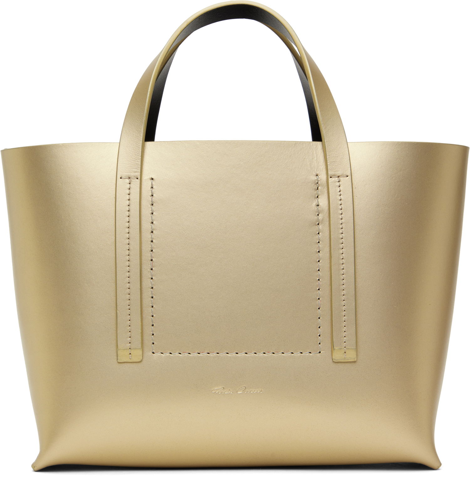 Голяма пазарска чанта Rick Owens Rick Owens Hollywood Mini Shopper Tote Металик | RA01E0664 LGEMGH, 0
