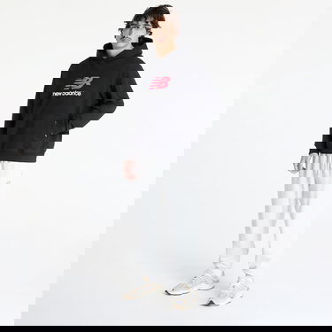 Суитчър New Balance Athletics French Terry Logo Hoodie Черно | MT51512BK, 4