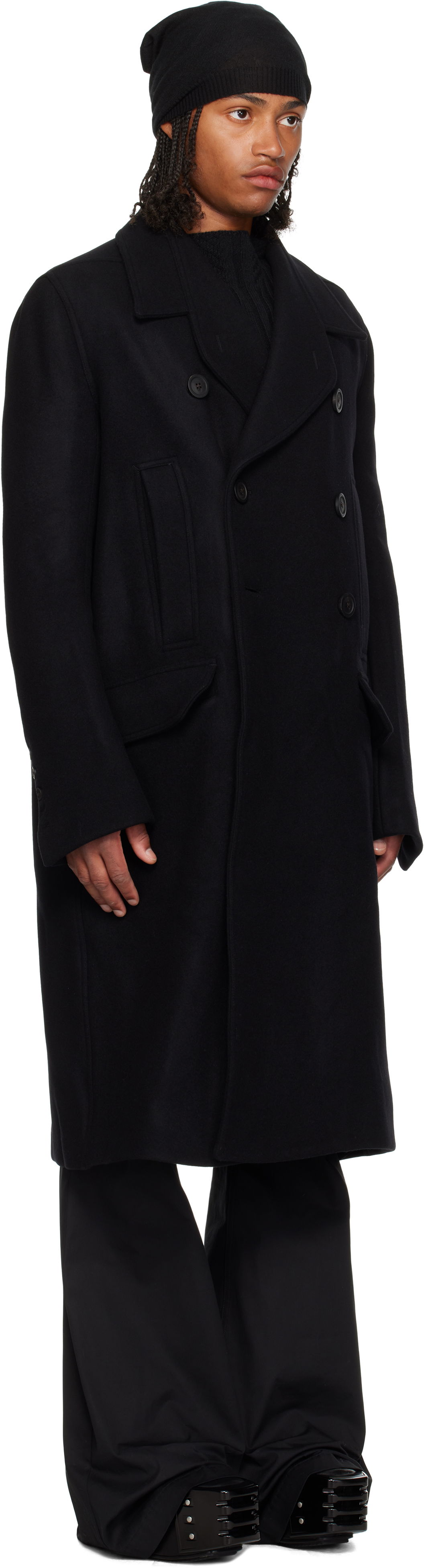 Палта Rick Owens Rick Owens Concordians Officer Coat Черно | RU02E1982 WSF, 1