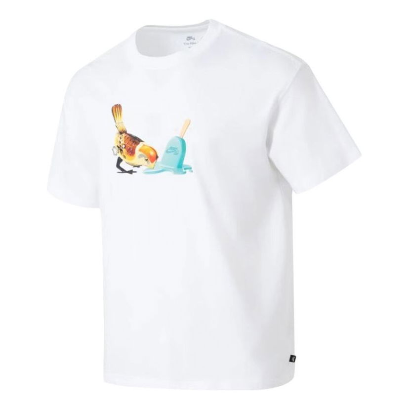 Тениска Nike SB SB Bird And Popsicle Graphic Skate T-Shirt Бяло | HJ0819-100