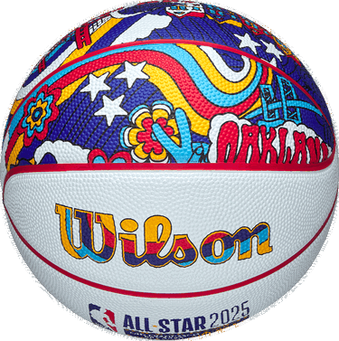 Спортна екипировка Wilson Tennis NBA All Star 2025 San Francisco Bay Area Colorful Patterned Basketball Многоцветен | wz3020201xb3-wz3020201xb3, 3