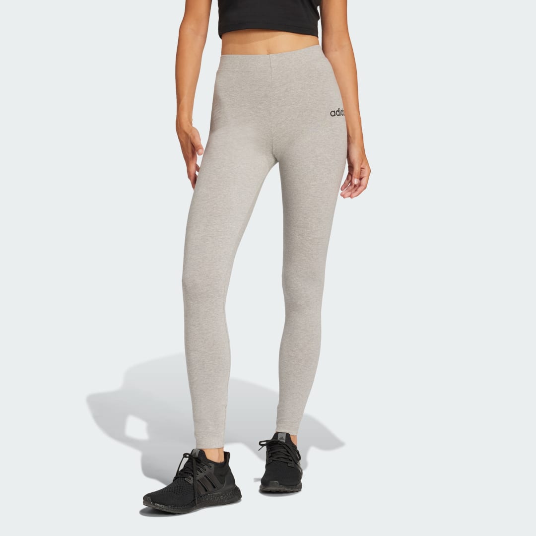 Клинове adidas Performance Essentials Linear Cotton Leggings Сиво | JD3151, 0