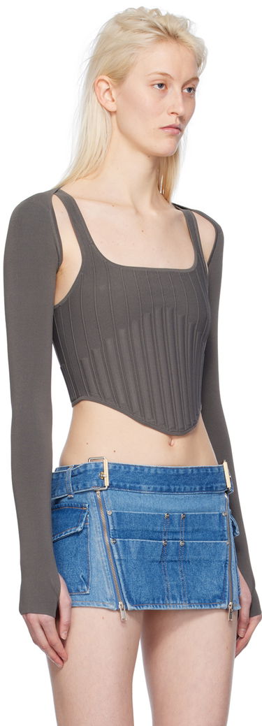 Пола Dion Lee Ventral Compact Corset Top Черно | A7772PS24, 4