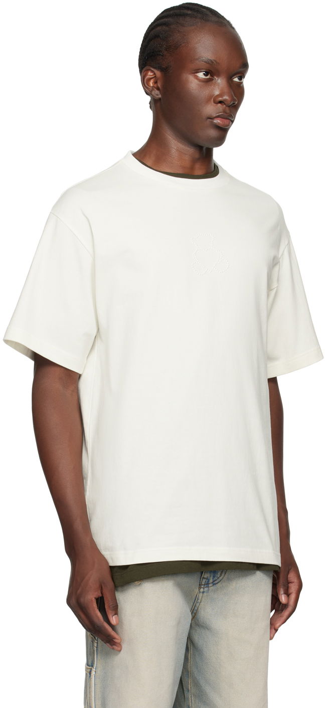 Тениска We11done We11done Pearl Bear T-Shirt Бяло | WD-TT2-24-780-U-IV, 1