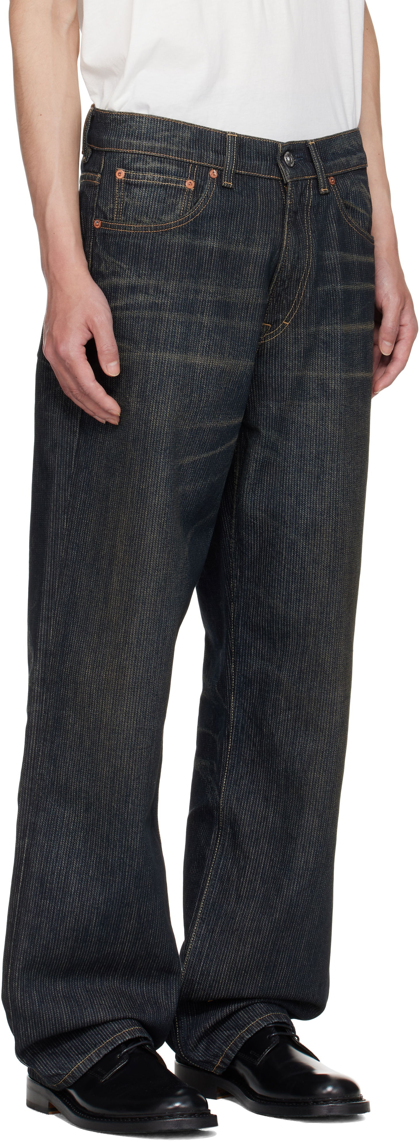 Дънки OUR LEGACY OUR LEGACY Third Cut Striped Jeans Синьо | M4255TC, 1