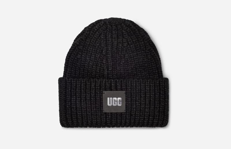 Шапка UGG Chunky Rib Beanie Черно | 20061-BLK, 0