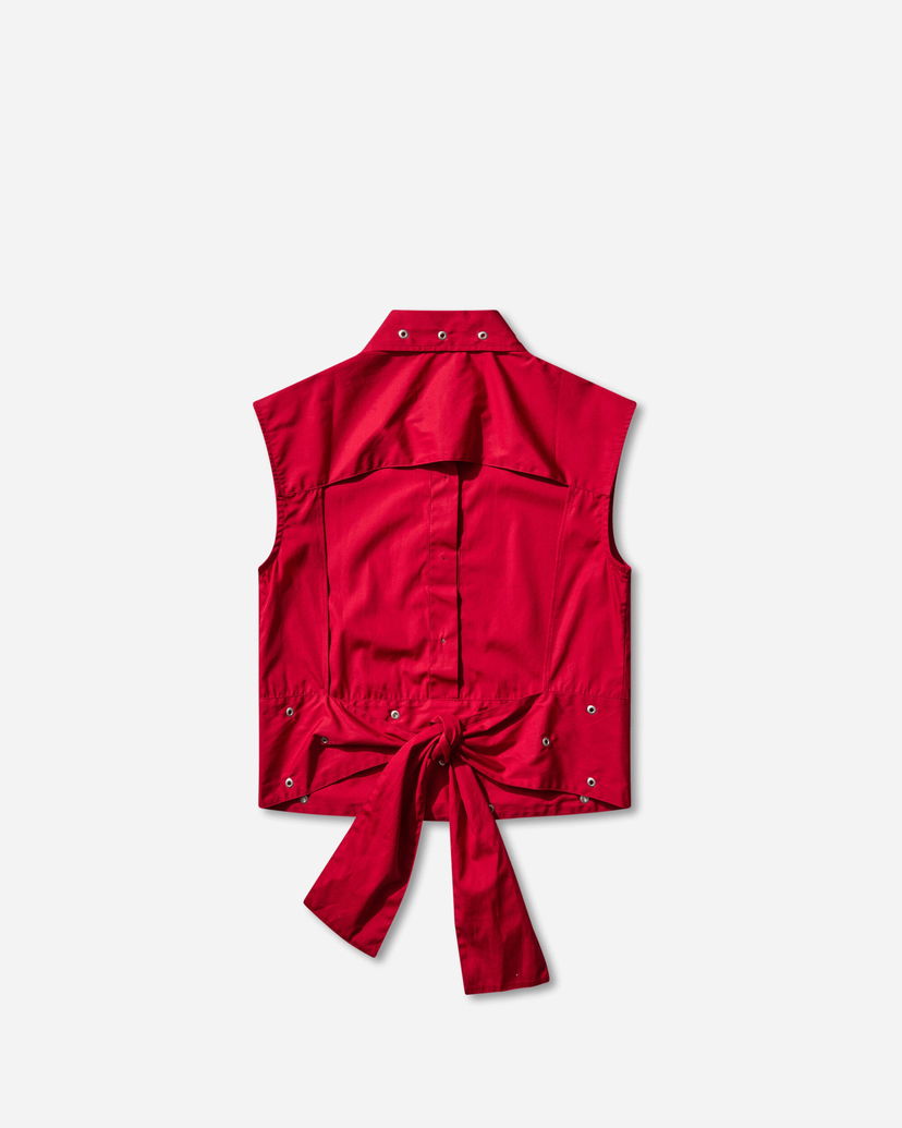 Жилетка OUR LEGACY Girdle Tie-Back Vest Червено | W4252GLR 001