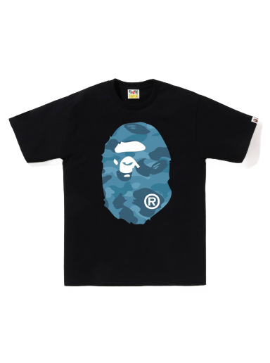 Тениска BAPE Honeycomb Camo Big Ape Head Tee Черно | 1J30-110-041