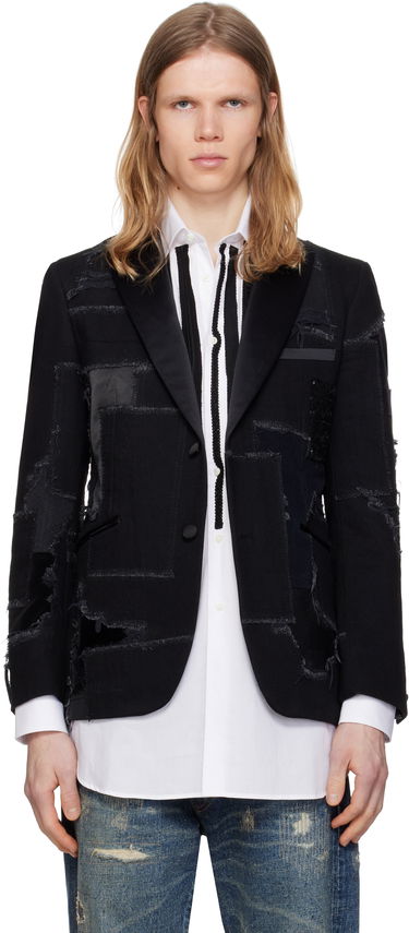 Яке Junya Watanabe Junya Watanabe Patchwork Blazer Черно | WO-J033-051, 0