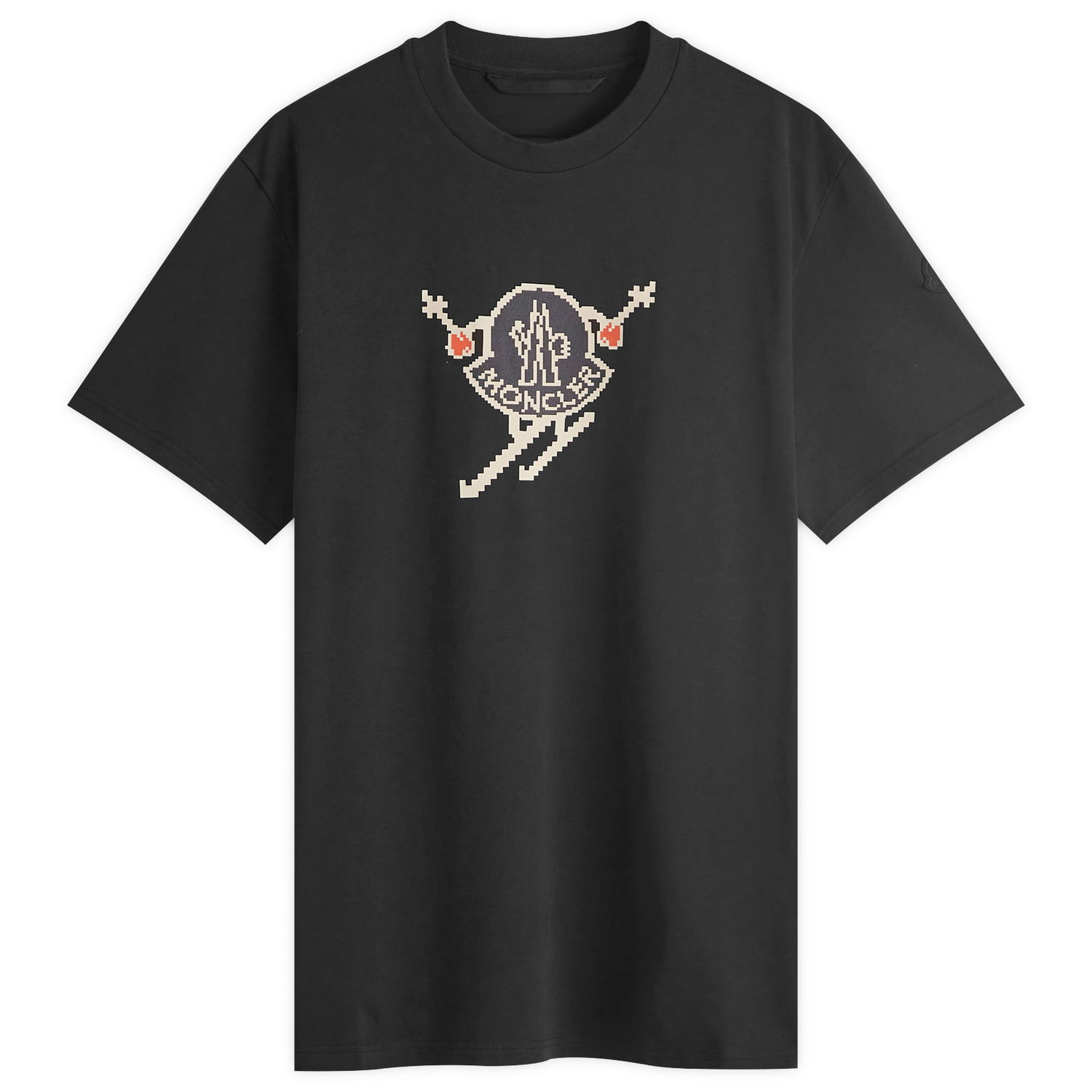Тениска Moncler Skiing Pixel Logo T-Shirt Черно | 8C000-83927-10-998, 0