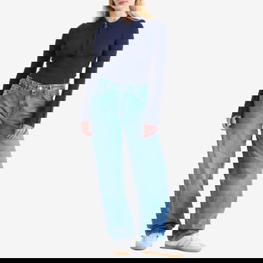 Пуловер DAILY PAPER Daily Paper Women's Knit Zip Polo Тъмно синьо | 2511087, 4