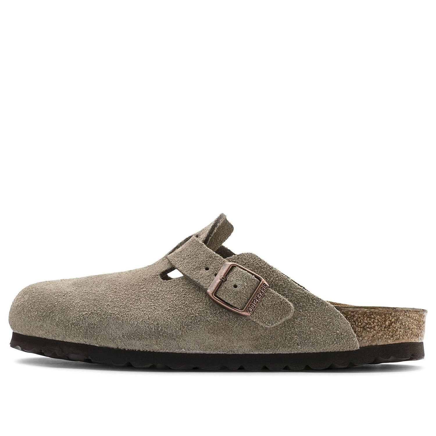 Кецове и обувки Birkenstock Boston Suede Leather Sandals Сиво | 0060461, 0