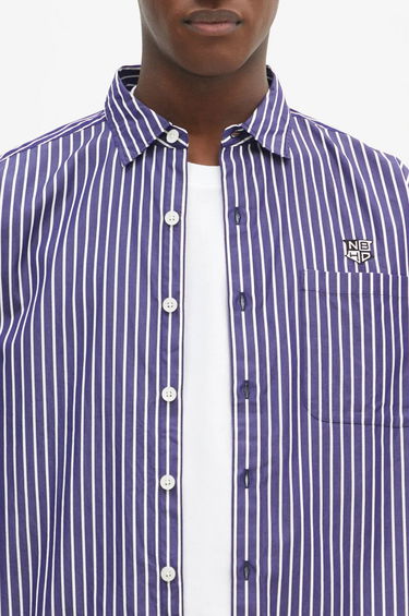 Риза Neighborhood NEIGHBORHOOD Striped Regular Fit Shirt Лилаво | 242TSNH.SHM03, 3