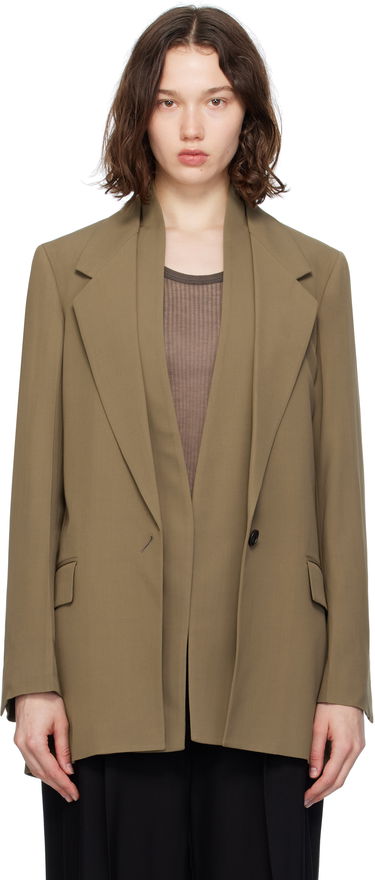Яке FERRAGAMO Ferragamo Single Breasted Blazer Зелено | 782598, 0