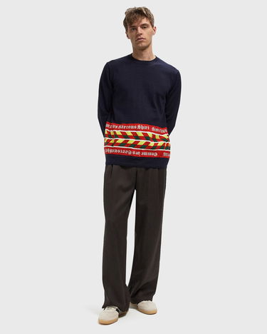 Пуловер Comme des Garçons Striped Crewneck Knitted Sweater Тъмно синьо | FP-N002-W25-2, 2