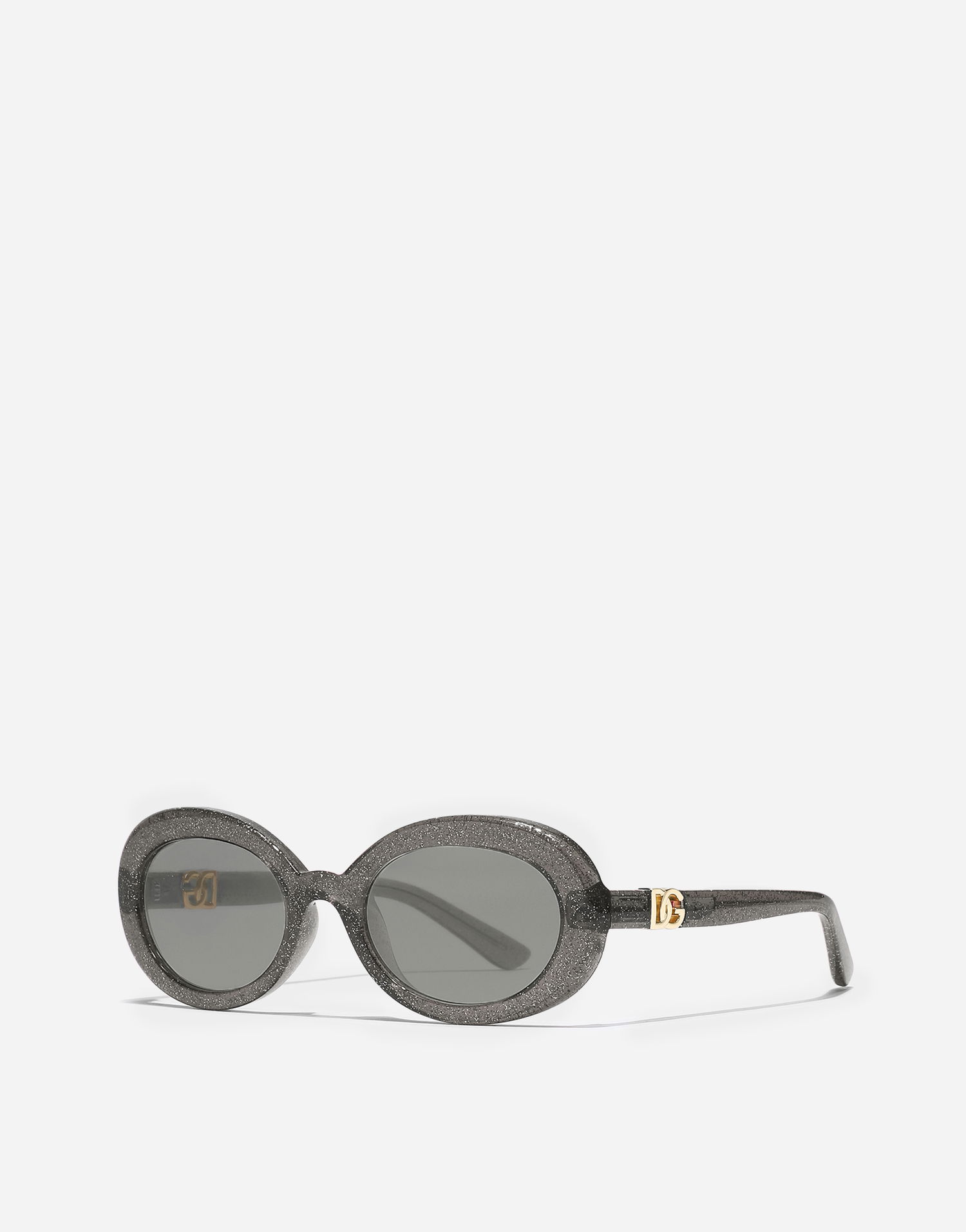 Слънчеви очила Dolce & Gabbana Dolce & Gabbana DNA Glitter Oval Sunglasses Сиво | VG600PVN1879V000, 1