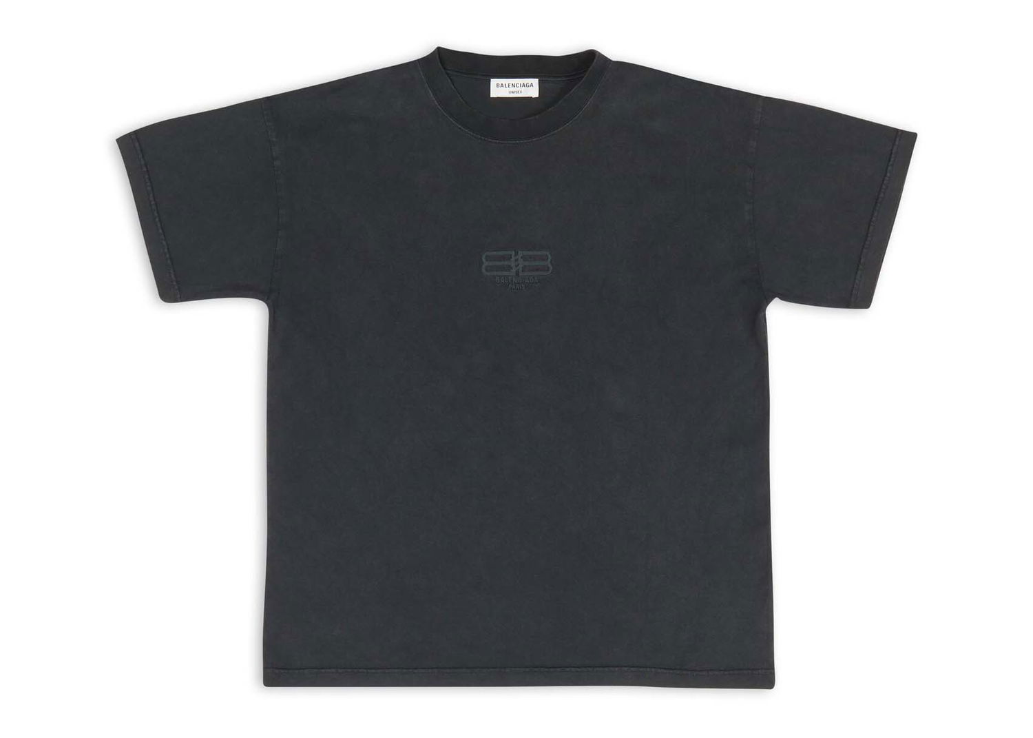 Тениска Balenciaga BB Paris Icon Medium Fit T-Shirt Черно | 612965TMVG79034, 0