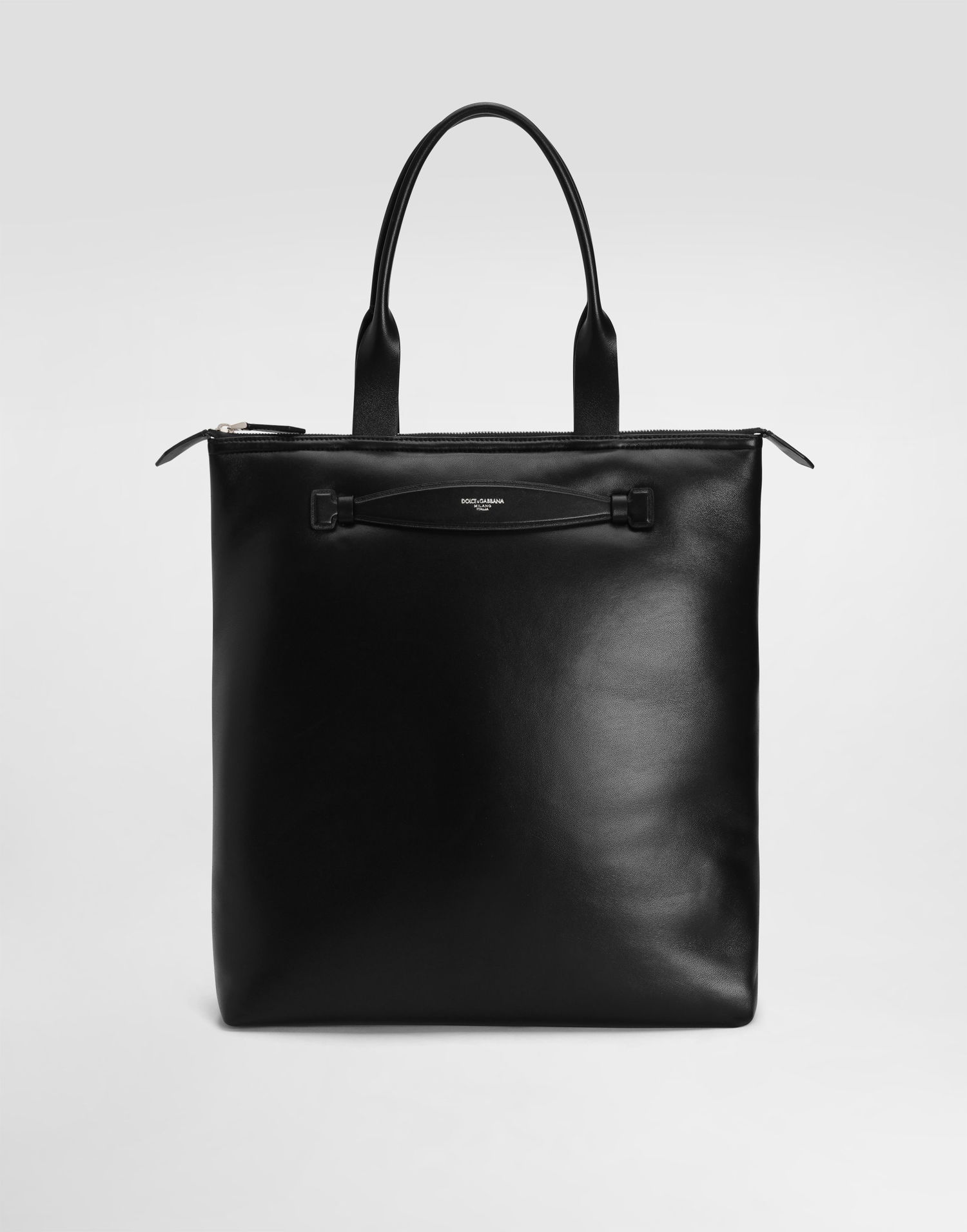 Голяма пазарска чанта Dolce & Gabbana Dolce & Gabbana Calfskin Nappa Leather Shopper Tote Черно | BM2415AF98480999, 0