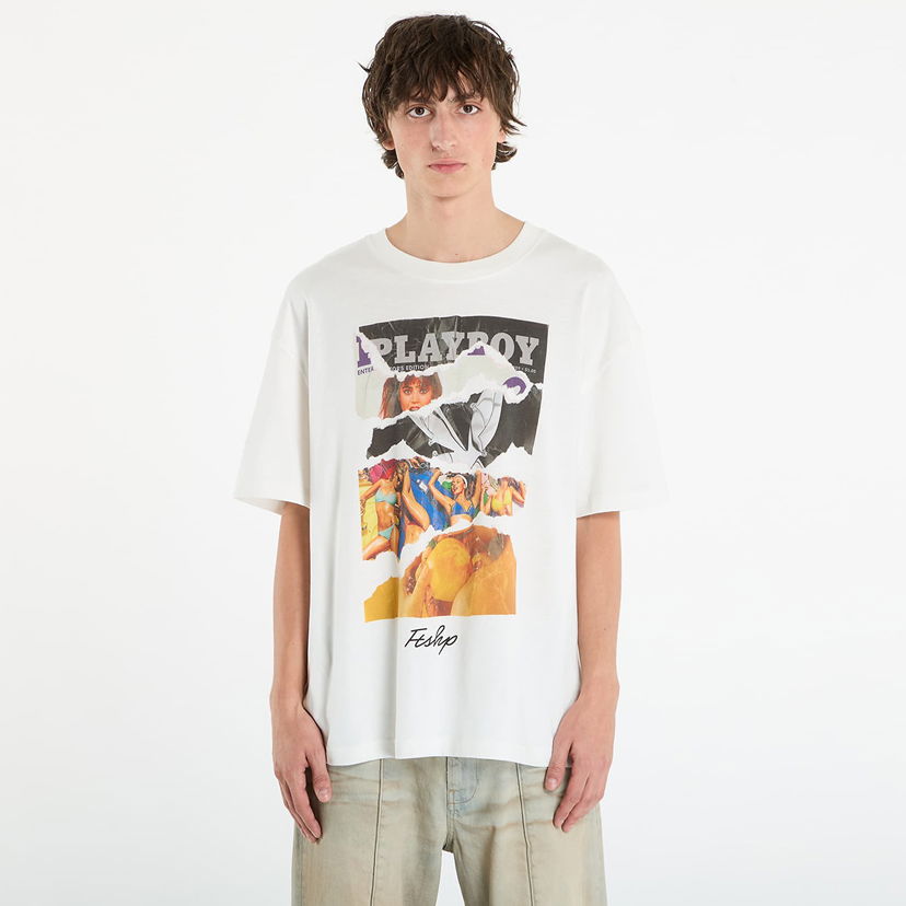 Тениска Footshop Playboy x FTSHP Covers Tee UNISEX Off-White Бяло | FTSHP_525