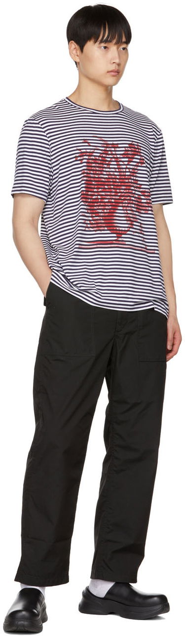 Тениска Erdem Erdem Peter Striped T-Shirt Лилаво | MV22_502MSTT, 3
