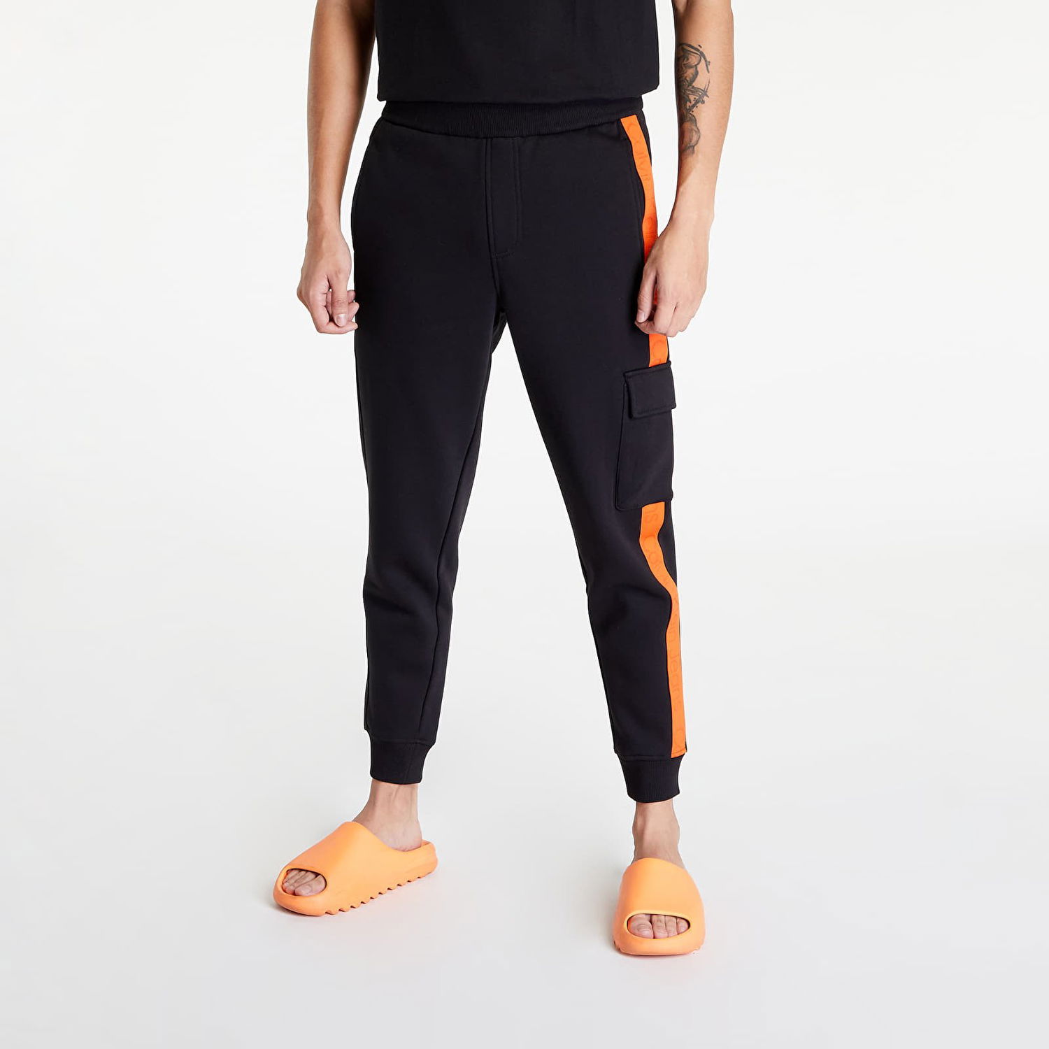 Карго панталони CALVIN KLEIN Logo Tape Cargo Черно | J30J322050 BEH, 0