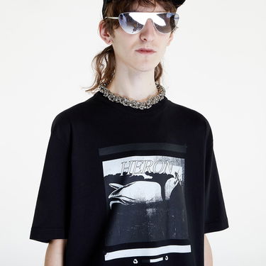 Тениска HERON PRESTON Misprinted Tee Черно | HMAA032S23JER0061010, 4