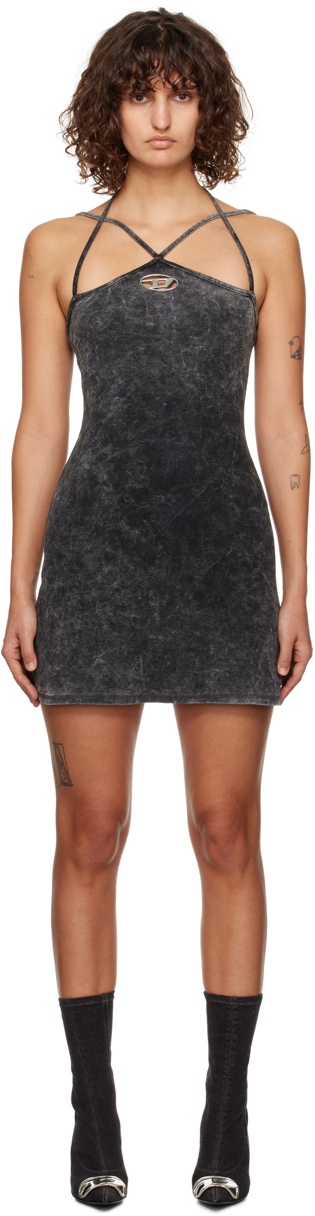 Pокля Diesel Minidress Черно | A14426 0KHAS, 0