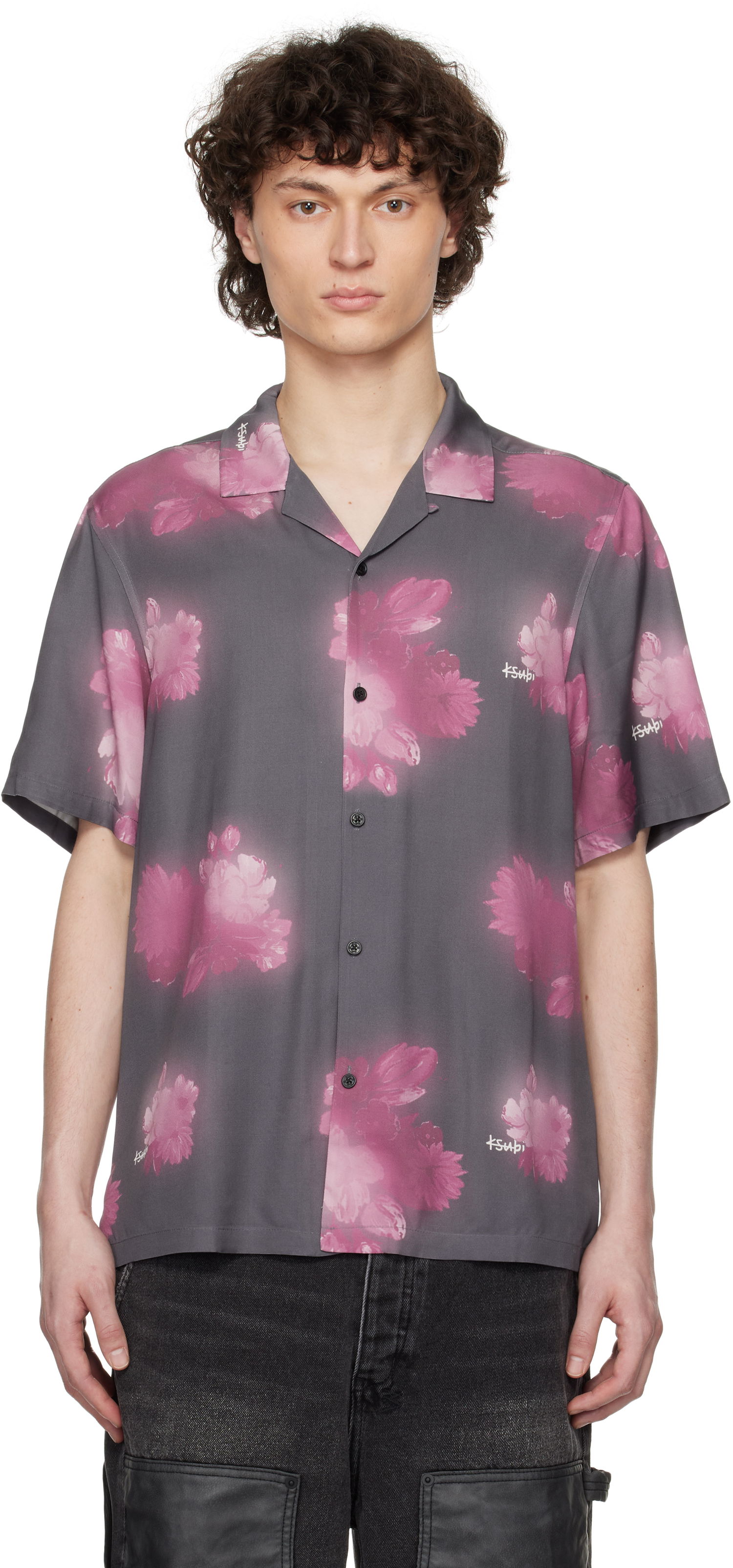 Риза Ksubi Ksubi Cursed Resort Short Sleeve Shirt Сиво | MSP25SH007, 0