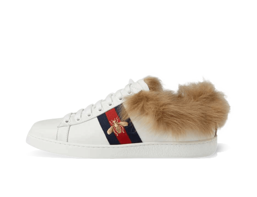 Кецове и обувки Gucci Ace 'Wool' (W) Бяло | 498199 0F150 9096
