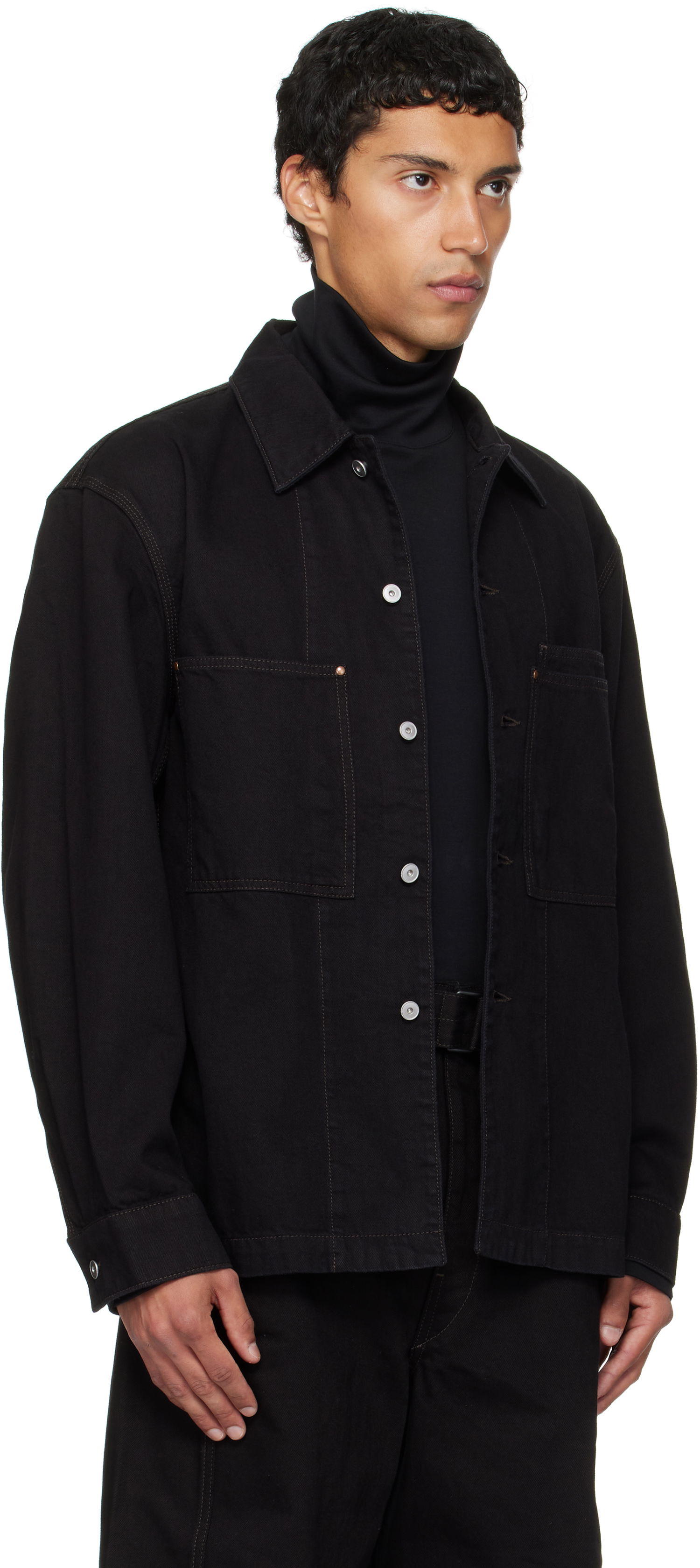 Риза LEMAIRE Lemaire Workwear Denim Overshirt Черно | OV1024 LD1064, 1