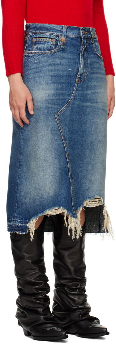 Пола R13 R13 Jesse Denim Midi Skirt Синьо | R13WD100-D216B, 1