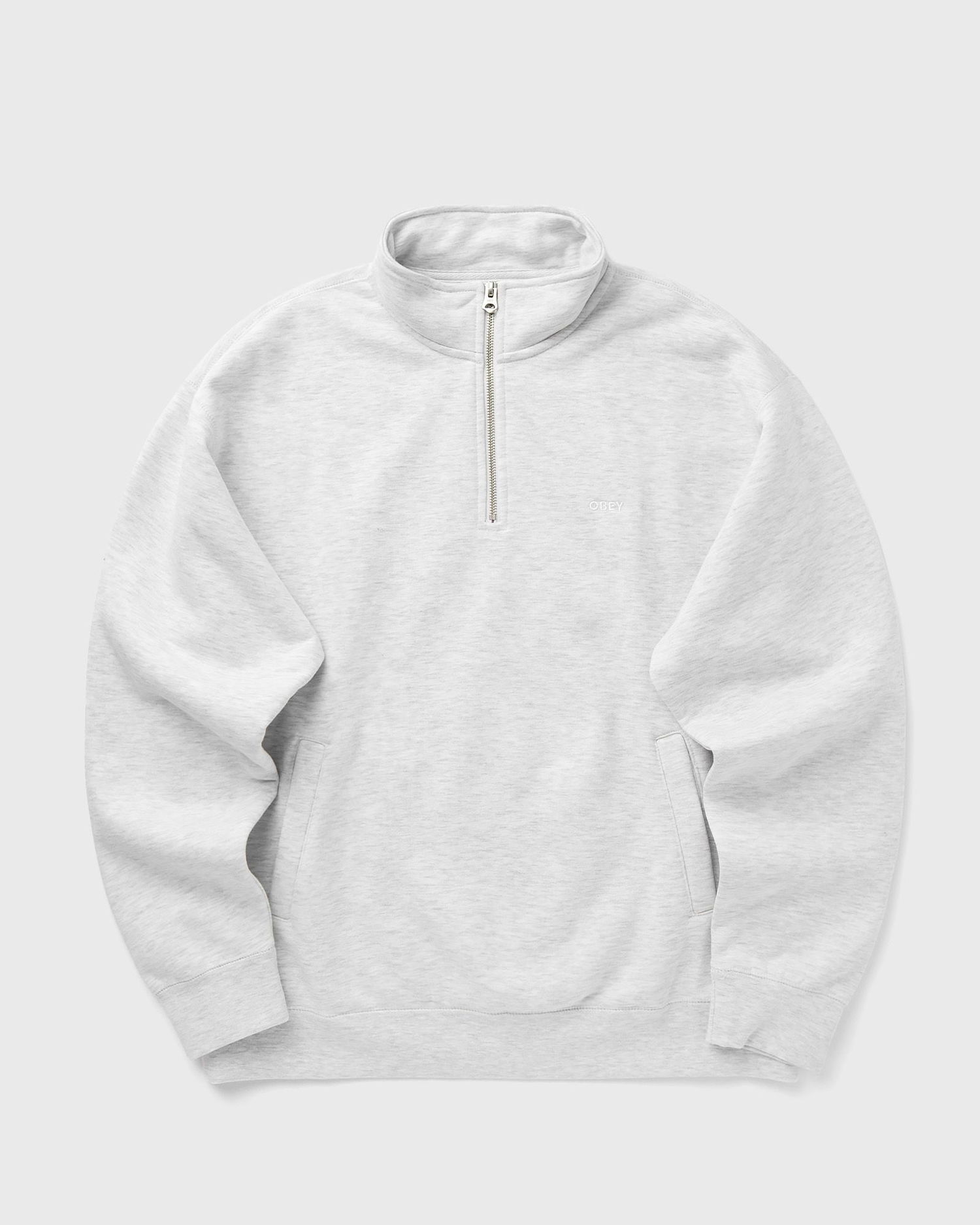 Суитчър OBEY Bold Mock Neck Sweatshirt Сиво | 111620098-AGRY, 0