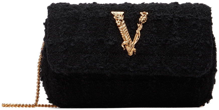 Дамска чанта Versace Black Mini Logo Bag Черно | DBFI002_1A10064_1B00V, 0