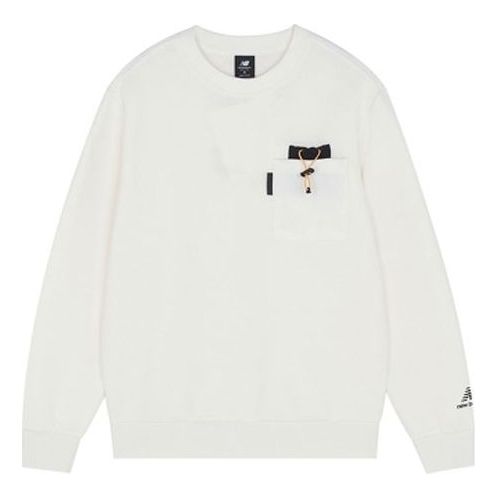 Суитчър New Balance Print Sweatshirt Бяло | AMT13388-IV, 0