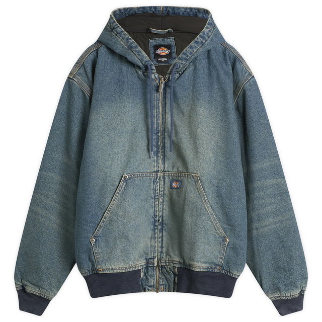 Hilham Hooded Denim Jacket, Size Large