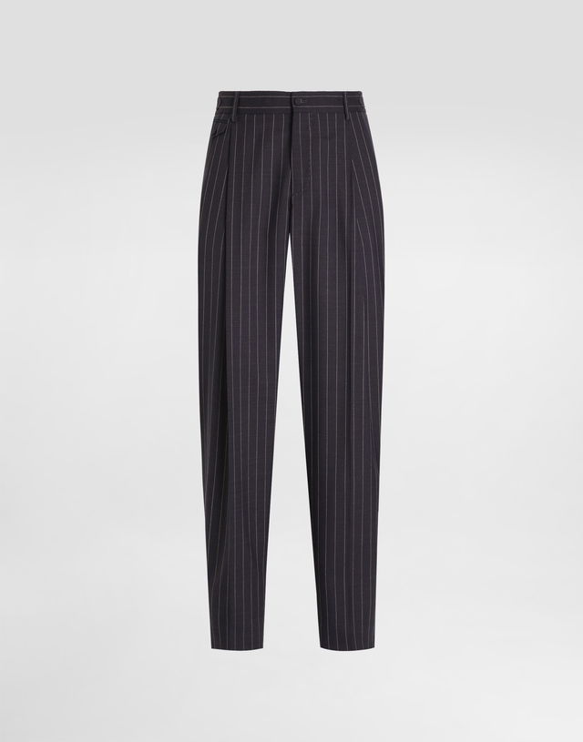 Dolce & Gabbana Pinstripe Virgin Wool Trousers Man Collection