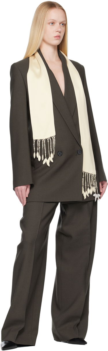 Шал TOTEME Guipure Lace Tuxedo Scarf Черно | 254-WSC0124-FB0020, 2