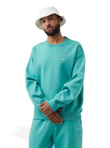 Суитчър Nike Solo Swoosh Fleece Crew Washed Тюркоазено | CV0554-393